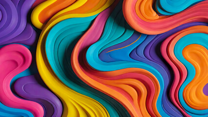 Fototapeta premium abstract colorful wave background
