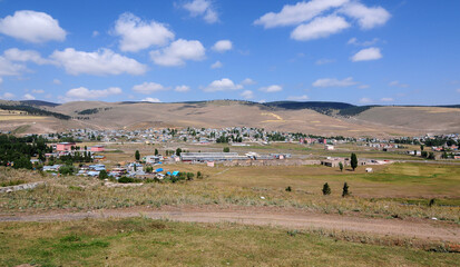 Obraz premium View from Sarikamis district in Kars, Turkey. 