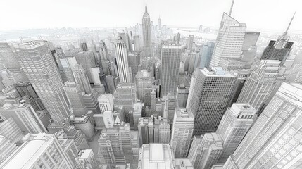 3D illustration Imagination architecture building construction pe3D illustration Imagination architecture building rspective design,modern urban building line drawing abstract background. ai generated