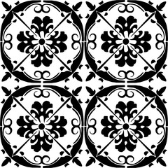 floral seamless pattern, flower ornament, retro, decoration