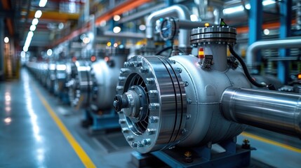 Fototapeta premium Industrial Machinery in a Factory