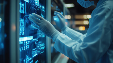 Fototapeta premium _Scientist_hands_