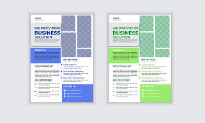 mondern and creative business flyer template design