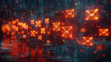 Abstract Digital Rain