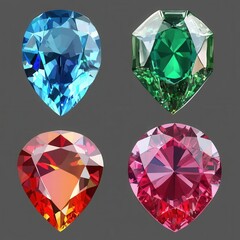 Fototapeta premium set of gemstones