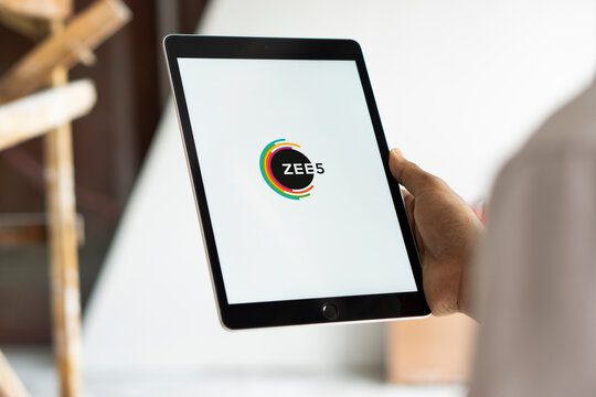 Dhaka, Bangladesh- 13 Aug 2024: Zee5 logo is displayed on iPad. ZEE5 is India's streaming platform for movies, TV shows, and original content.