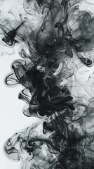 Abstract Black Smoke Swirls