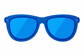 Vector design of blue sunglasses on white background''