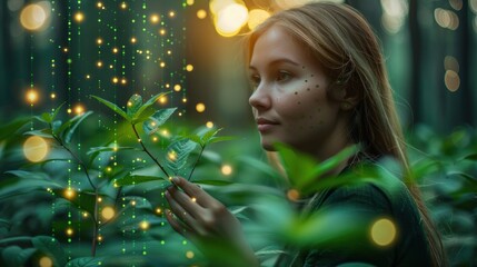 Woman Surrounded by Nature