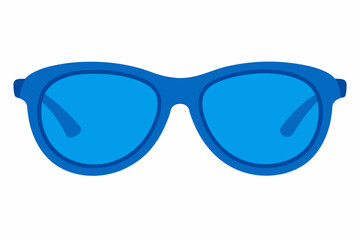 Fototapeta premium Vector design of blue sunglasses on white background''