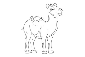 Camel Character Line art