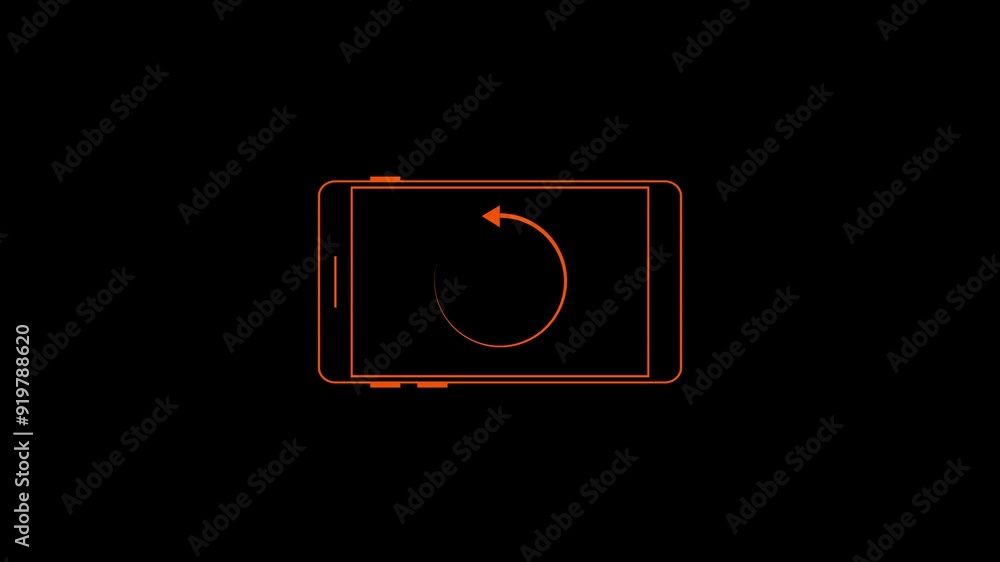 Poster animation of please rotate your phone to landscape 90 rotation for better experience. turn you smart