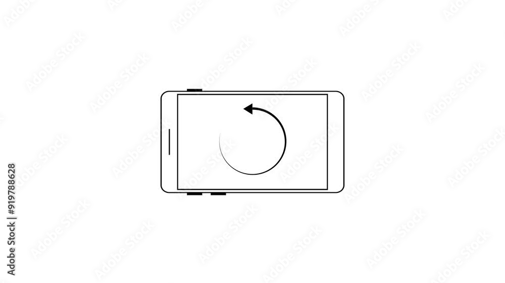 Poster animation of please rotate your phone to landscape 90 rotation for better experience. turn you smart