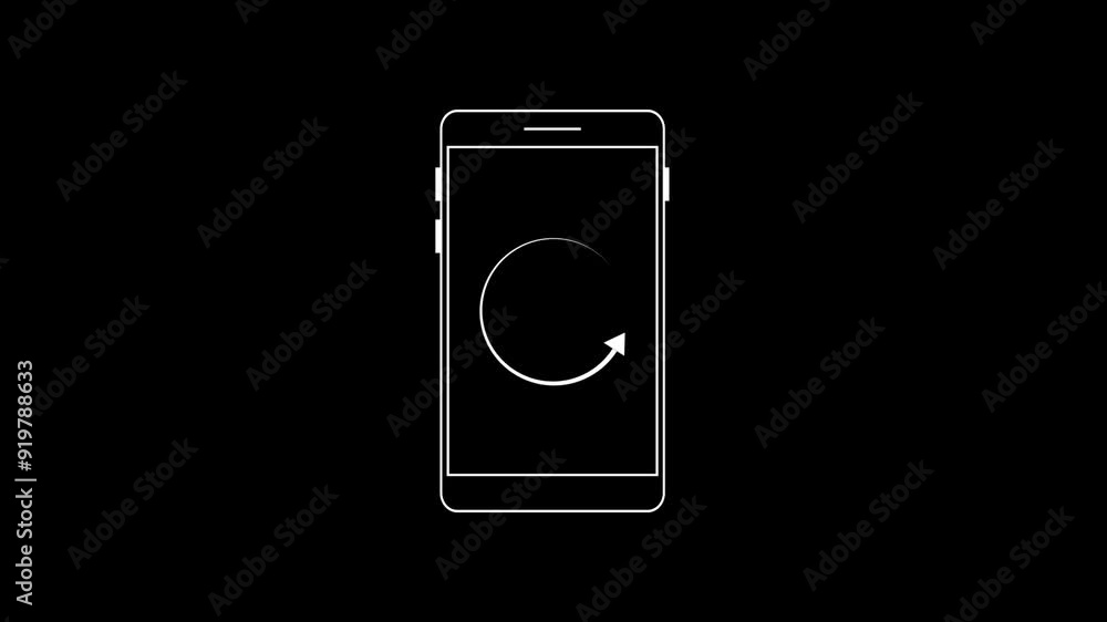 Poster animation of please rotate your phone to landscape 90 rotation for better experience. turn you smart