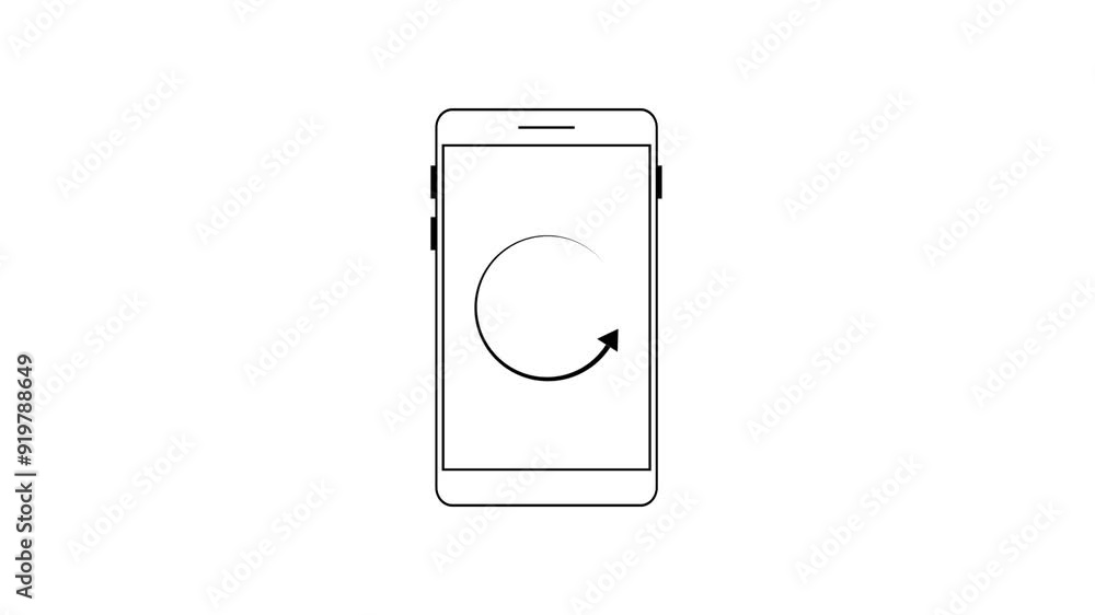 Poster animation of please rotate your phone to landscape 90 rotation for better experience. turn you smart
