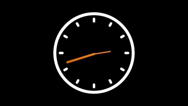 clock animation with precise ticking motion and modern design perfect for time concepts, countdowns, productivity theme, and scheduling visuals