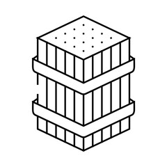 fuel assembly nuclear energy line icon vector. fuel assembly nuclear energy sign. isolated contour symbol black illustration