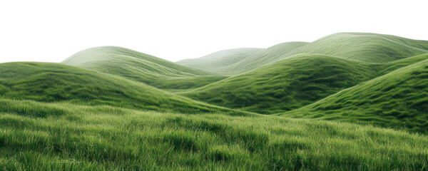 PNG Lush green rolling hills landscape