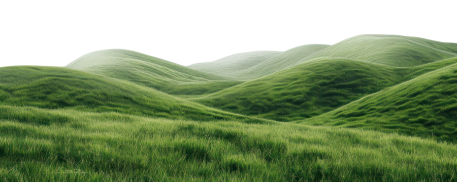 PNG Lush green rolling hills landscape