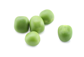 Fresh green peas isolated on white. Healthy product