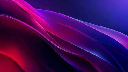 Obraz premium A vibrant display of flowing waves in shades of purple and red, creating a dynamic abstract composition.
