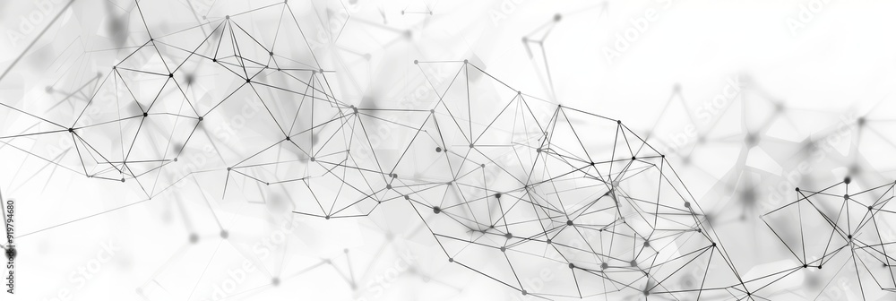Poster an engaging and dynamic representation of interconnected nodes and lines, perfect for embracing tech