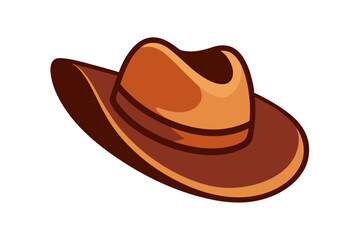 Vector design of cowboy hat on white background
