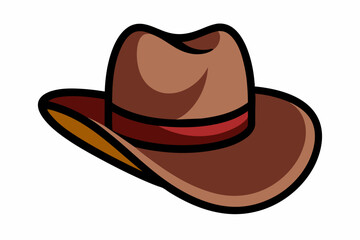 Vector design of cowboy hat on white background