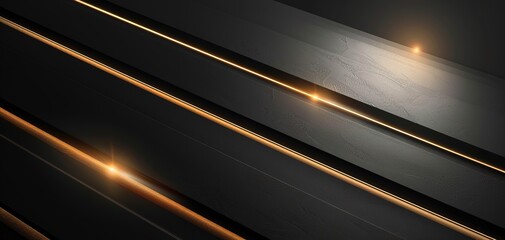 Black and Gold Geometric Abstract Background.