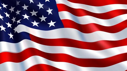 Fototapeta premium Waving American Flag