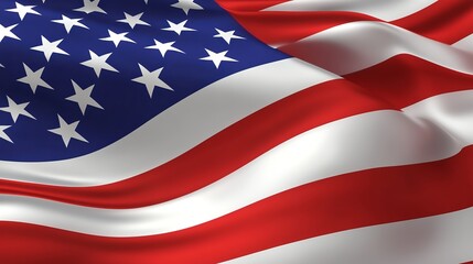 Fototapeta premium Waves of the American Flag