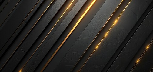 Obraz premium Abstract black and gold diagonal stripes background.