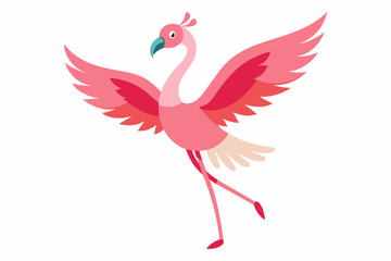 Vector design of flamingo wings on white background'