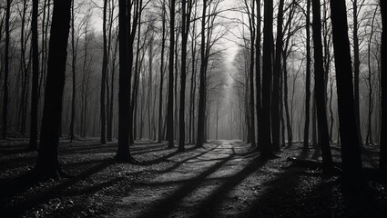 Naklejka premium Enchanted Forest Noir