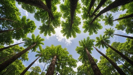 Majestic Rainforest Canopy A Lush Green Jungle Paradise