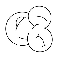 popcorn white pop line icon vector. popcorn white pop sign. isolated contour symbol black illustration