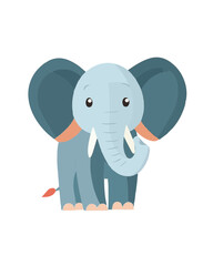 Fototapeta premium 2.5d elephant logo. Full hd animal vector logo isolated on a white background completely lossless resizable design