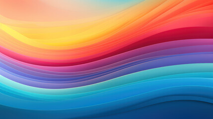 Obraz premium Beautiful spectrum of colors arranged in curved, horizontal bands, resembling a rainbow. Colorful Background.