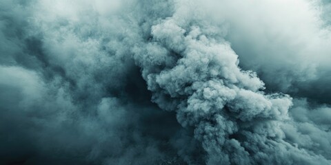 Obraz premium Smoke Plume Rising Into Sky