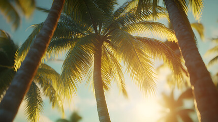 Tropical Heaven Palm Tree Oasis Beachy Vibes