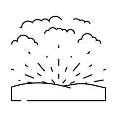 sunlight sunrise sun summer line icon vector. sunlight sunrise sun summer sign. isolated contour symbol black illustration