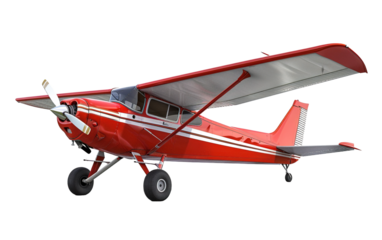 Small plane isolated on white or transparent background