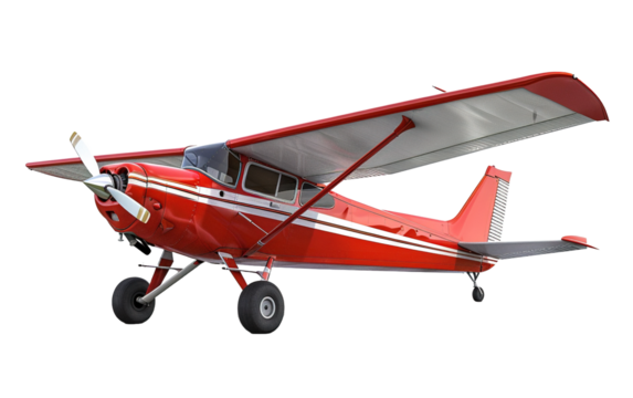 Small plane isolated on white or transparent background
