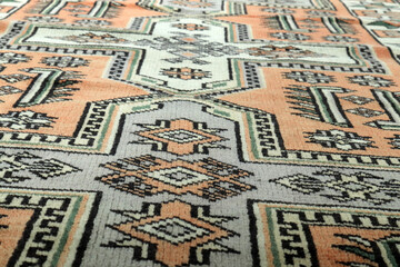 Obraz premium Textures and patterns in color from woven carpets