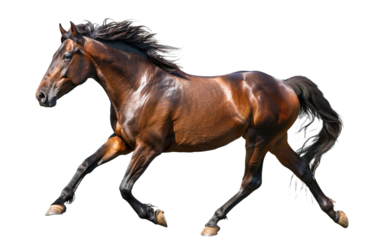 Horse isolated on white or transparent background