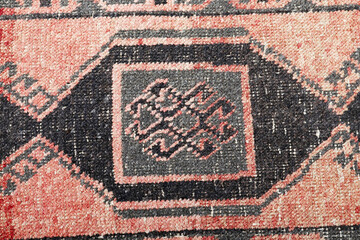 Textures and patterns in color from woven carpets