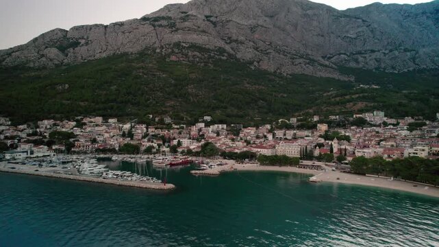 Descending into Plaza Nikolina, Baska Voda, Croatia 
