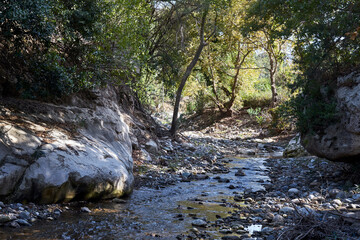 Mountain stream on the island of Crete