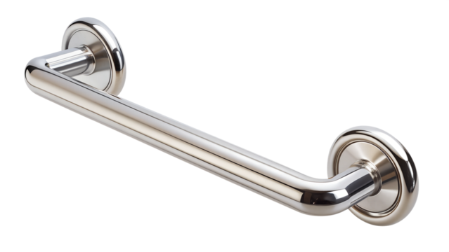 PNG stainless steel grab bar isolated transparent
