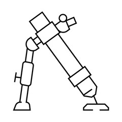 mortar weapon military line icon vector. mortar weapon military sign. isolated contour symbol black illustration